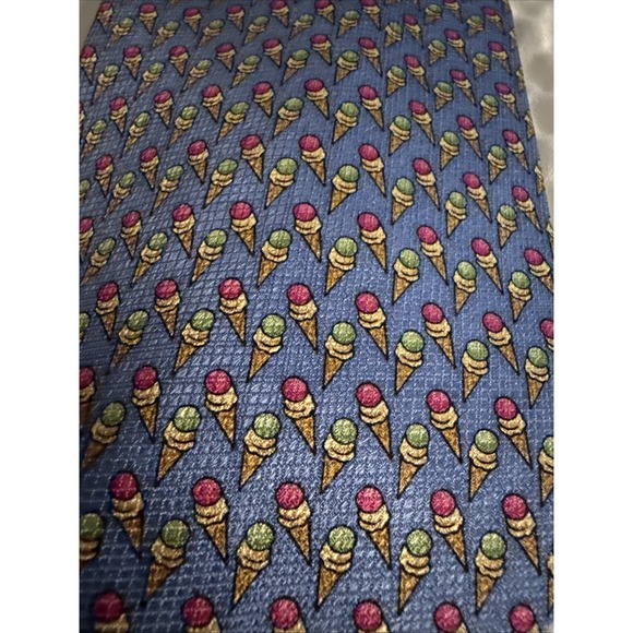 Tango Silk Neck Tie Ice Cream Cones Pattern B9 - Picture 2 of 4